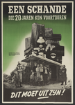 799130 Propaganda-affiche over de slechte huisvesting van Nederlandse gezinnen.